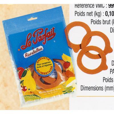 Le Parfait - F05HH - Lot de 10 Rondelles Universelles - 70 mm [Cuisine]