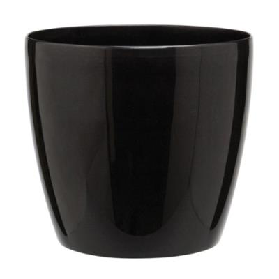 Elho 2054361 Brussels Diamant Pot De Fleur Ronde Noir Métallisé 18 X 18 X 17 Cm