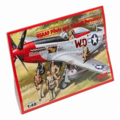 ICM 48083 USAAF PILOTS & CREW 1:48 PLASTIC KIT MAQUETTE
