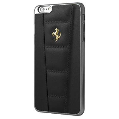 Ferrari 458 - Coque pour iPhone 6 Plus/6S Plus - Cuir - Logo Effet Or - Noir