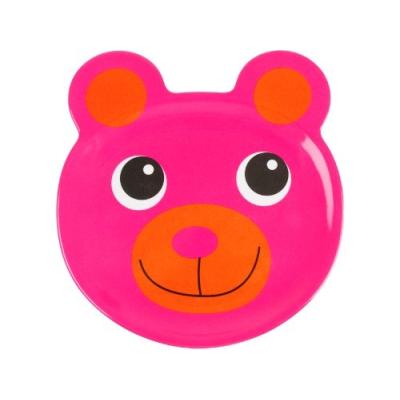 JIP - JIP0521 - ASSIETTE PETIT DÉJEUNER - FUNNY ANIMAL OURS - ROSE