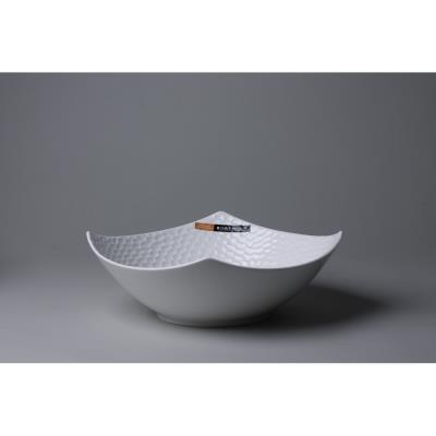 Bastide Diffusion - Dune - Saladier carré en porcelaine blanche 27,3cm