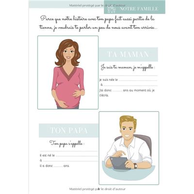Journal de grossesse personnalisé – Le fil de Mme Ariane