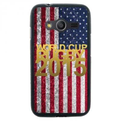Coque Souple en gel pour Samsung Galaxy Trend 2 Lite avec impression logo rugby doré et drapeau des