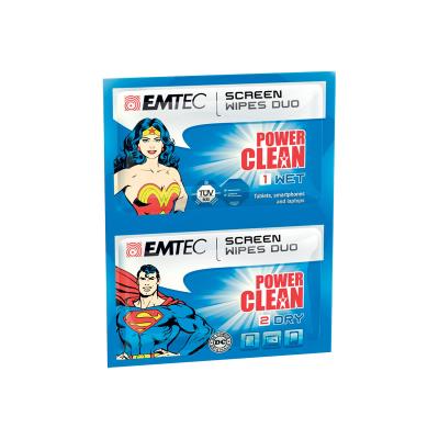 Lingettes - EMTEC - Ã©cran duo (10 humides/10 seches)
