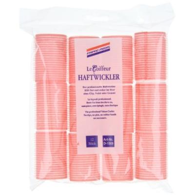 FRIPAC-MEDIS - LE COIFFEUR - BIGOUDI VELCRO DIAMÈTRE 44 MM - ROSE - SACHET DE 12
