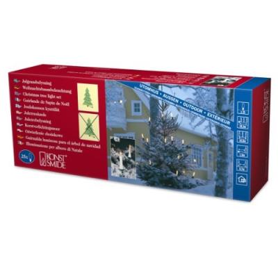 KONSTSMIDE 1191-000 GUIRLANDE DE SAPIN BOUGIE + 25 LAMPES CLAIRES 230 V