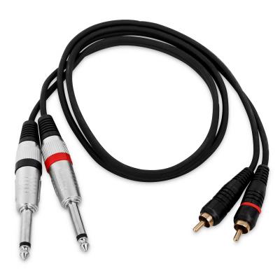 Câble DJ audio stereo RCA/jack 6,3mm 1mètre