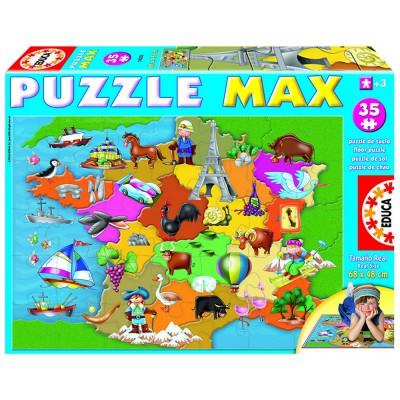 Puzzle 35 pièces - Puzzle géant de sol : La France