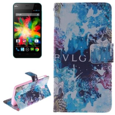 Wiko Bloom coque housse cuir PU Fleurs Multicolor