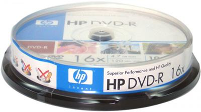 DVD-R 16x, 10 pièces en cakebox