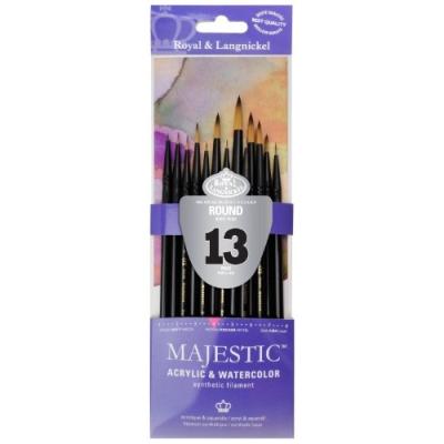 ROYAL & LANGNICKEL MAJESTIC SET DE PINCEAUX PREMIUM DÉTAIL 11 PIÈCES
