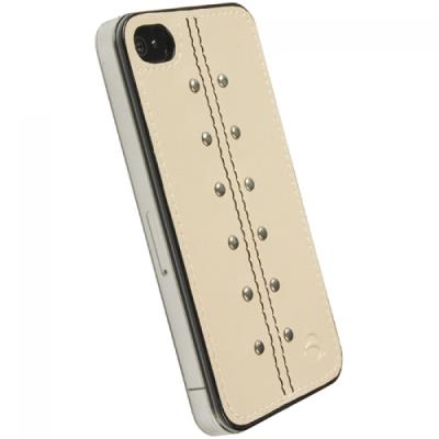 Krusell Kalix UnderCover - Beschermende bedekking voor mobiele telefoon - zand - voor Apple iPhone 4
