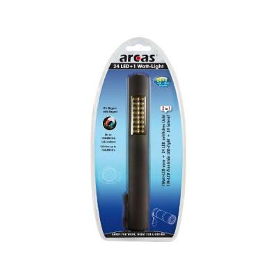 Lampe de poche Arcas 24 LED + 1 Watt-Light avec aimant