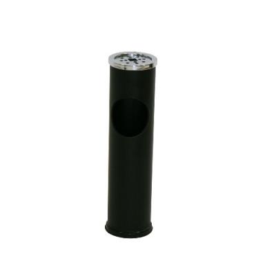 Top hit 251196 poubelle en métal avec cendrier 15 cm ø, hauteur 57 cm (noir)