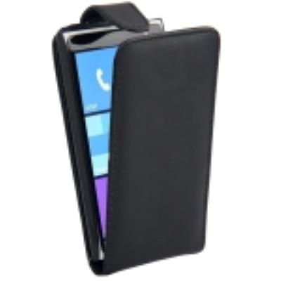Nokia Lumia 1020 Coque Housse de Protection Cuir Noir  Ouverture Vertical