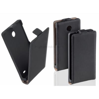 Housse etui coque pochette PU cuir fine pour Nokia X + film ecran - NOIR