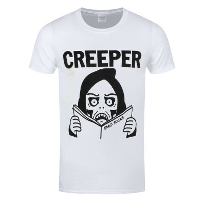 Creeper T-Shirt Emo Sux Homme Blanc