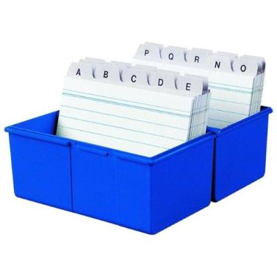 Han 975-14 boîte en plastique pour env. 450 fiches a5 228 x 171 x 102 mm (bleu)