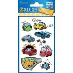 Avery Zweckform Kids Stickers Lumineux Coeurs Multicolore 17 Pièces