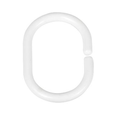 Wenko anneau douche ovale x12 blanc 19191100