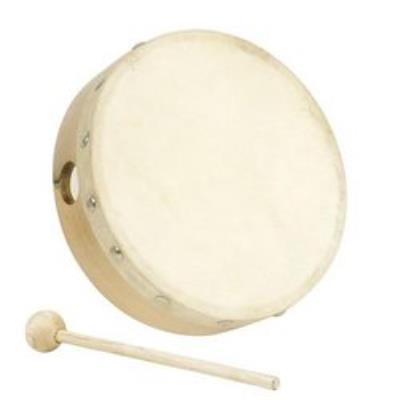 Percussions enfants FUZEAU TAMBOURIN PEAU NATURELLE - 15 CM Tambourins - Tambours - Bongos