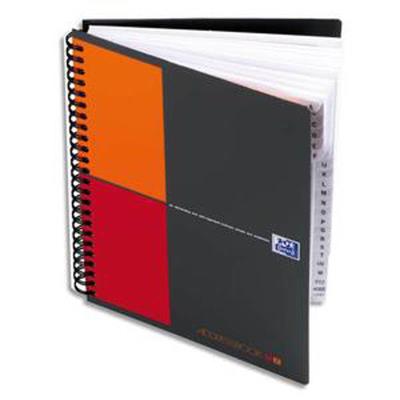 Lot de 5 Cahiers ADRESSBOOK spirales 144 pages réglure bi colore Format 17 x 21 cm Couverture polypro