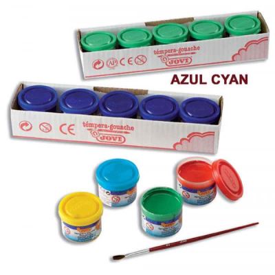 Peinture Jovi Boîte 5 pots 35 ml Bleu cyan