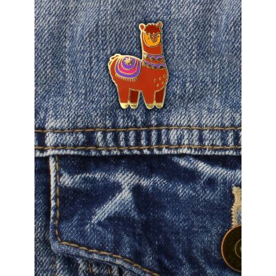 Badge Collectable Alpaca Épingle d'émail