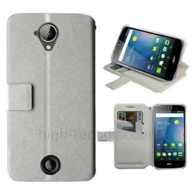 Housse etui coque pochette portefeuille pour Acer Liquid M330 - BLANC
