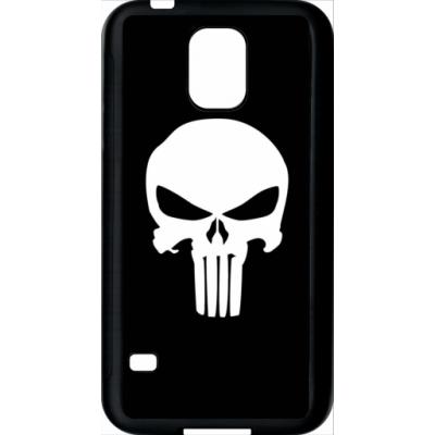 Coque samsung galaxy s5 tête de mort sur fond noir