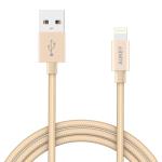 Câble Lightning 1,2M en Nylon [ Certificat d'Apple MFI ] Câble Tressé Câble Chargeur et Synchronisation pour iPhone 6s / 6s Plus , iPhone 6 / 6Plus , iPhone SE, iPhone 5s / 5 , iPad , etc ( Or )