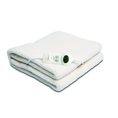 Sweet night 9469 sur-matelas chauffant aspect laine 1 personne ecru 150 x 80 cm