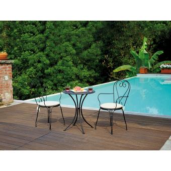 Ensemble De Jardin Table Rond 2 Chaises En Fer Forge Coloris