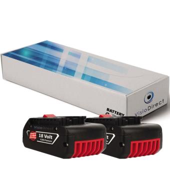 Lot de 2 batteries pour Bosch GWS meuleuse angulaire 18 V-LI 4000mAh 18V - Visiodirect - - 1