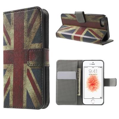 Etui en PU avec stand pour iPhone SE/5s/5 - Retro UK