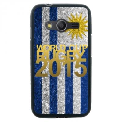 Coque Souple en gel pour Samsung Galaxy Trend 2 Lite avec impression logo rugby doré et drapeau de l