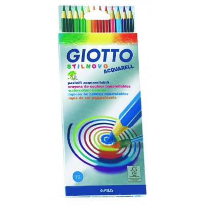 Giotto - Crayons De Couleur Hexagonal Vernis Dans La Couleur De La Mine - Etui De 12