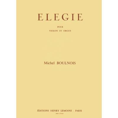 Partitions classique LEMOINE BOULNOIS MICHEL - ELEGIE - VIOLON, PIANO Violon