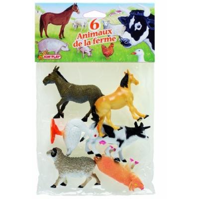 KIM'PLAY - 6511 - FIGURINE - 6 X ANIMAUX DE FERME