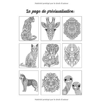 Livre Coloriage 100 lions pour Adulte: 100 Super pages a colorier