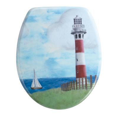 Abattant wc phare - motif coloré