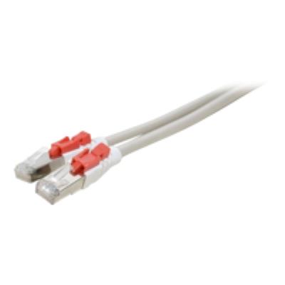 Cordon patch CAT6 sstp a verrouillage gris - 5 m