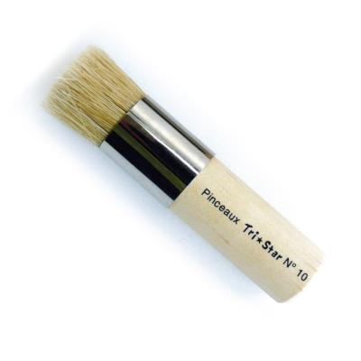 Brosse Pochoir n°10 - Ø 20 - Soies naturelles - Tri Star