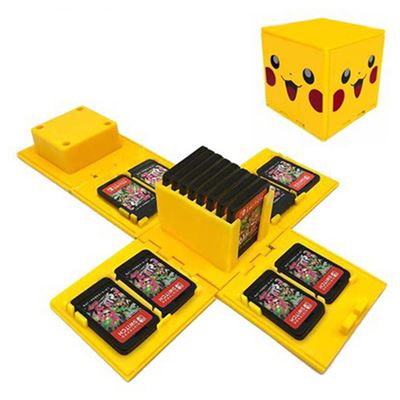 Boîte de Rangement jeux Nintendo Switch HAOBUY Carré - Pikachu jaune