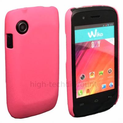 Housse etui coque rigide pour Wiko Ozzy + film ecran - ROSE RIGIDE - htdmobiles