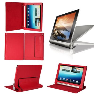 Housse Lenovo Yoga Tablet 2-1050 10.1 pouces Cuir Style rouge avec Stand - Etui coque rouge de protection tablette Lenovo Yoga Tablet 2 10 - accessoires pochette XEPTIO !