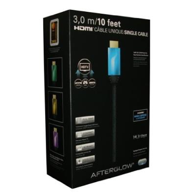 Afterglow pl-9015beu câble hdmi simple 3 m bleu
