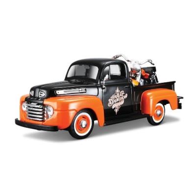 1948 ford f-1 pickup [maisto 32180], + 1958 harley flh duo glide, 1 24 die cast