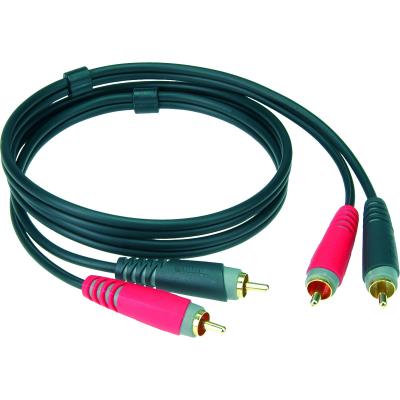 Accessoires guitares KLOTZ AT-CC0200 BASIC RCA NOIR 2 M Câble RCA